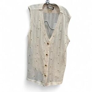 Women's 90s knit sweater vest by Gepetto size L (L5)